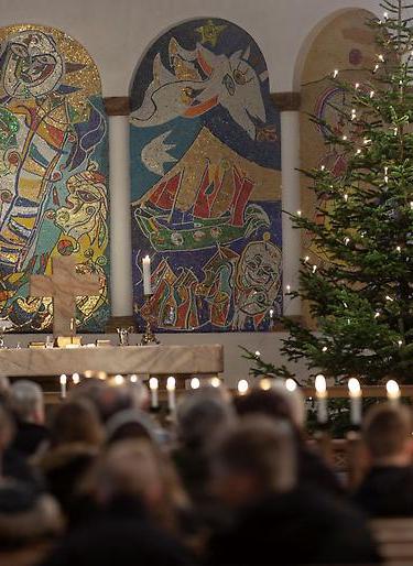 Billede af jul i Ribe Domkirke